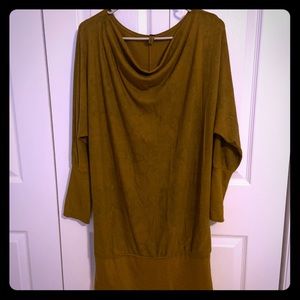 Tan paisley long sweater.